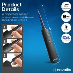 Novalits? Elektrische Tandsteen Verwijderaar Met LED Verlichting - Incl. Tandenborstel & Uitgebreide Tandarts Accessoires - Tandplak Verwijderaar - Complete Mondverzorging -Oral B SHOP 550x550 1229