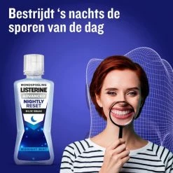 LISTERINE Nightly Reset Milde Smaak, Mondspoeling Met RAPID-FUSHION -technologie Voor Gebruik Tijdens De Nacht, Hermineraliseert Het Tandglazuur, 3 X 400 Ml -Oral B SHOP 550x550 1284