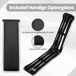 AdroitGoods 7 Delige RVS Tandarts Setje - Incl Haakje En Spiegel - Tandenstokers - Tandplak - Gebit Verzorging Setje -Oral B SHOP 550x550 1332