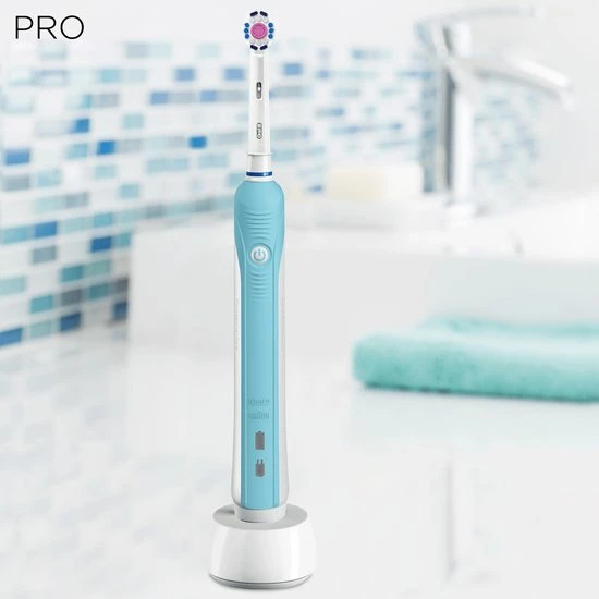 Oral B Oral-B Pro 1 700 - Oplaadbare Elektrische Tandenborstel - Powered By Braun - Blauw 8 Oral B Oral-B Pro 1 700 - Oplaadbare Elektrische Tandenborstel - Powered By Braun - Blauw - Afbeelding 8