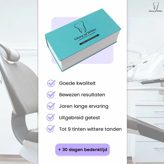 Glory Of White - Professionele Tandenbleekset - Tanden Bleken - Teeth Whitening - Zonder Peroxide 5 Glory Of White - Professionele Tandenbleekset - Tanden Bleken - Teeth Whitening - Zonder Peroxide - Afbeelding 5