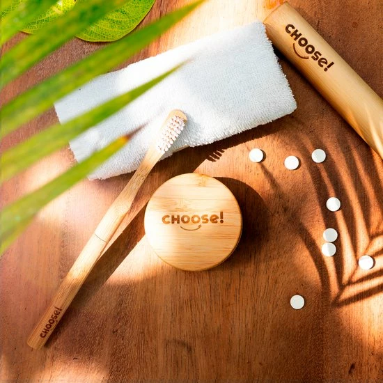 Choose! CHOOSE Starter Box - Tandpasta Tabletten - Bamboe Refill Pot - 90 Tabletten 8 Choose! CHOOSE Starter Box - Tandpasta Tabletten - Bamboe Refill Pot - 90 Tabletten - Afbeelding 8
