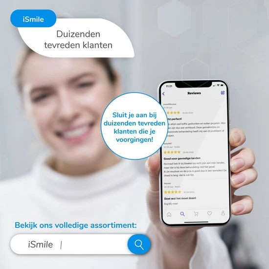 ISmile Professionele Tandenbleekset - Veilig Tanden Bleken - Zonder Peroxide - Witte Tanden - Teeth Whitening 6 ISmile Professionele Tandenbleekset - Veilig Tanden Bleken - Zonder Peroxide - Witte Tanden - Teeth Whitening - Afbeelding 6