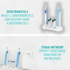 BukkitBow - Tandenborstel Houder - Houder Voor Oral B Tandenborstel - Houder Voor Tandenborstel En Opzetborstels - Inclusief Opbergunit Voor 4 Opzetborstels -Oral B SHOP 550x550 1500