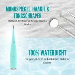 Shiney Tandsteen Verwijderaar - Tandplak Verwijderaar - Tanden Polijsten - Inclusief Tandarts Set - Tongschraper - Tandartshaakje - Elektrisch - 4 Delig - 5 Standen - Sonisch -Oral B SHOP 550x550 1506