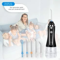 ISmile Waterflosser - Monddouche - GRATIS Reistas - Waterflosser Draadloos - Tandsteen Verwijderen - Gezond & Schoon Gebit - Zwart -Oral B SHOP 550x550 1522