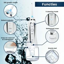 FreshSmile Waterflosser - Elektrische Tandenborstels - Draadloos En Oplaadbaar - Inclusief Twee Opzetstukken -Flosapparaten - Waterflosser Draadloos - Tandsteen Verwijderen - Gezond & Schoon Gebit -Oral B SHOP 550x550 1624