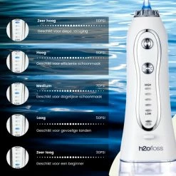 FreshSmile Waterflosser - Elektrische Tandenborstels - Draadloos En Oplaadbaar - Inclusief Twee Opzetstukken -Flosapparaten - Waterflosser Draadloos - Tandsteen Verwijderen - Gezond & Schoon Gebit -Oral B SHOP 550x550 1626