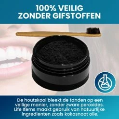 Life Items Houtskool Poeder Voor Wittere Tanden - Bamboo Tandenborstel - Tanden Bleken - Tandsteen - Tandplak - Gele Tanden - Teeth Whitener - Wit Gebit - 30 Gram -Oral B SHOP 550x550 1668