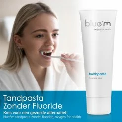 Blue?m Fluoride Vrije Tandpasta 75 Ml - Bluem Tandpasta - Tandpasta Zonder Fluoride