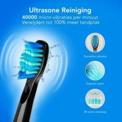 LifeGoods Opzetborstels - Voor Elektrische Tandenborstel - 4 Stuks - Zwart/Blauw -Oral B SHOP 550x550 1854