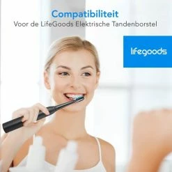 LifeGoods Opzetborstels - Voor Elektrische Tandenborstel - 4 Stuks - Zwart/Blauw -Oral B SHOP 550x550 1856