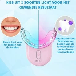 DEN-T? U-shape PRO - Tandenbleekset - 32 LED - Zonder Peroxide - Tandenbleken - Teeth Whitening - Roze - -Oral B SHOP 550x550 1903