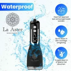 La Aster? Waterflosser ? Tandsteen Verwijderaar ? LED ? Flosapparaten ? Mondspoeling, Monddouche - Mondhygi?ne & Tandverzorging - Zwart -Oral B SHOP 550x550 1908