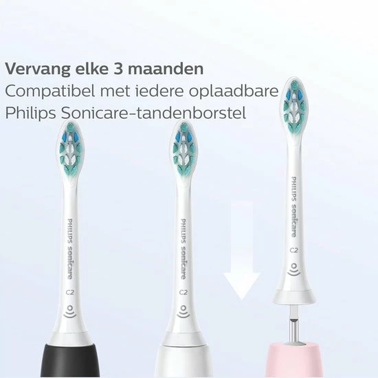 Philips Sonicare W2 Optimal White HX6068/13 - Opzetborstels - 8 Stuks 8 Philips Sonicare W2 Optimal White HX6068/13 - Opzetborstels - 8 Stuks - Afbeelding 8