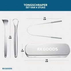 RX Goods RVS Tongschraper Voor Mondverzorging – 4 Stuks – Tongreiniger, Tongborstel & Tong Schraper – Duurzaam & Herbruikbaar -Oral B SHOP 550x550 349