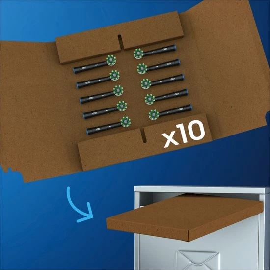 Oral B Oral-B CrossAction - Met CleanMaximiser-technologie - Opzetborstels - Zwart - 10 Stuks 3 Oral B Oral-B CrossAction - Met CleanMaximiser-technologie - Opzetborstels - Zwart - 10 Stuks - Afbeelding 3