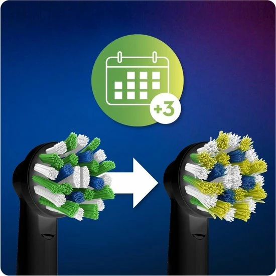 Oral B Oral-B CrossAction - Met CleanMaximiser-technologie - Opzetborstels - Zwart - 10 Stuks 8 Oral B Oral-B CrossAction - Met CleanMaximiser-technologie - Opzetborstels - Zwart - 10 Stuks - Afbeelding 8