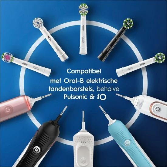 Oral B Oral-B CrossAction - Met CleanMaximiser-technologie - Opzetborstels - Zwart - 10 Stuks 11 Oral B Oral-B CrossAction - Met CleanMaximiser-technologie - Opzetborstels - Zwart - 10 Stuks - Afbeelding 11