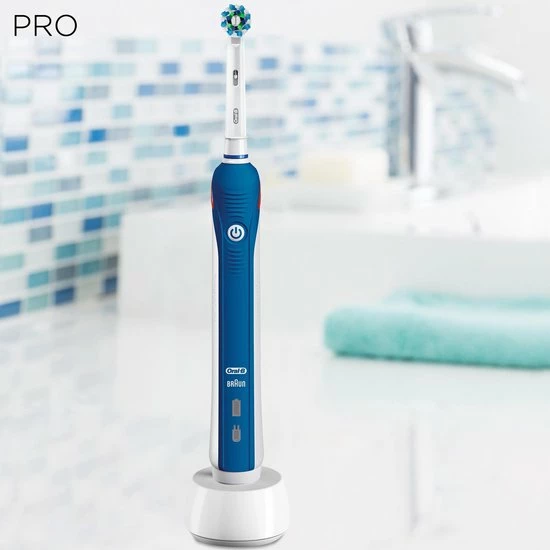 Oral B Oral-B Pro 2 2000N CrossAction - Elektrische Tandenborstel - Blauw 8 Oral B Oral-B Pro 2 2000N CrossAction - Elektrische Tandenborstel - Blauw - Afbeelding 8