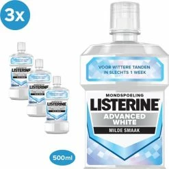 Listerine Advanced White Mondspoeling 500 Ml - Pack Of 3
