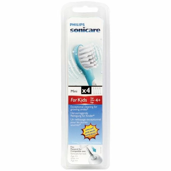 Philips Sonicare For Kids HX6034/33 - Opzetborstel 4 Stuk(s) - Turkoois 4 Philips Sonicare For Kids HX6034/33 - Opzetborstel 4 Stuk(s) - Turkoois - Afbeelding 4