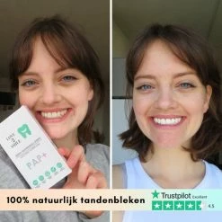 Love2smile PAP+ Premium Strips - Whitening Strips - De Natuurlijke Tandenbleker Van Nederland & Belgi? - Goedgekeurde Tandenbleek Strips - Teeth Whitening Strips - Wittere Tanden - Zonder Peroxide -Oral B SHOP 550x550 836