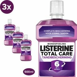 Listerine Total Care Teeth Protection Mondspoeling 500 Ml - Pack Of 3