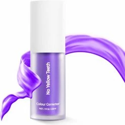 No Yellow Teeth - V34 Colour Corrector Serum - Paarse Tandpasta - 100% Natuurlijke Ingrediënten - Peroxidevrij - Tanden Bleken - Witte Tanden - Tandenbleekset - Teeth Whitening - Tandenbleker