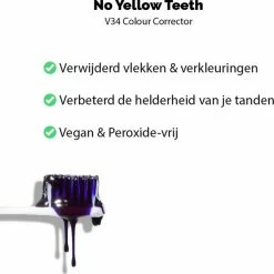 No Yellow Teeth - V34 Colour Corrector Serum - Paarse Tandpasta - 100% Natuurlijke Ingrediënten - Peroxidevrij - Tanden Bleken - Witte Tanden - Tandenbleekset - Teeth Whitening - Tandenbleker -Oral B SHOP 550x553 16