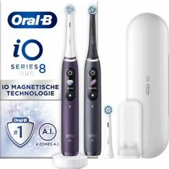 Oral B Oral-B IO 8 - Paars En Zwart - Elektrische Tandenborstels - Duopack