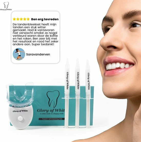 Glory Of White - Professionele Tandenbleekset - Tanden Bleken - Teeth Whitening - Zonder Peroxide 9 Glory Of White - Professionele Tandenbleekset - Tanden Bleken - Teeth Whitening - Zonder Peroxide - Afbeelding 9