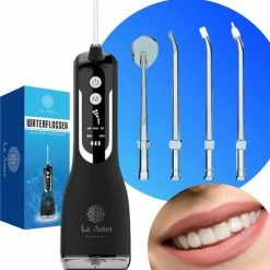 La Aster? Waterflosser ? Tandsteen Verwijderaar ? LED ? Flosapparaten ? Mondspoeling, Monddouche - Mondhygi?ne & Tandverzorging - Zwart -Oral B SHOP 550x556 26