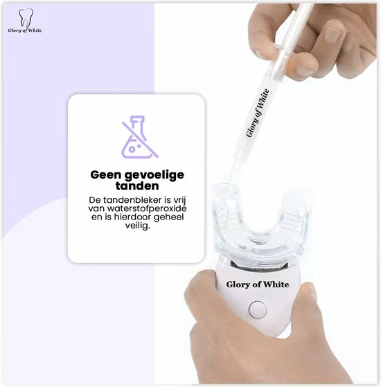 Glory Of White - Professionele Tandenbleekset - Tanden Bleken - Teeth Whitening - Zonder Peroxide 4 Glory Of White - Professionele Tandenbleekset - Tanden Bleken - Teeth Whitening - Zonder Peroxide - Afbeelding 4