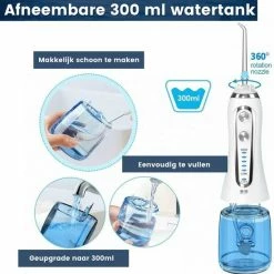 FreshSmile Waterflosser - Elektrische Tandenborstels - Draadloos En Oplaadbaar - Inclusief Twee Opzetstukken -Flosapparaten - Waterflosser Draadloos - Tandsteen Verwijderen - Gezond & Schoon Gebit -Oral B SHOP 550x559 7