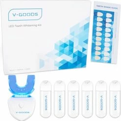 V-Goods Premium Tandenbleekset - 100% Veilig - 6 Whitening Capsules - Wittere Tanden In 10 Min - 3D LED - Teeth Whitening - Tandenblekers - Whitening Strips