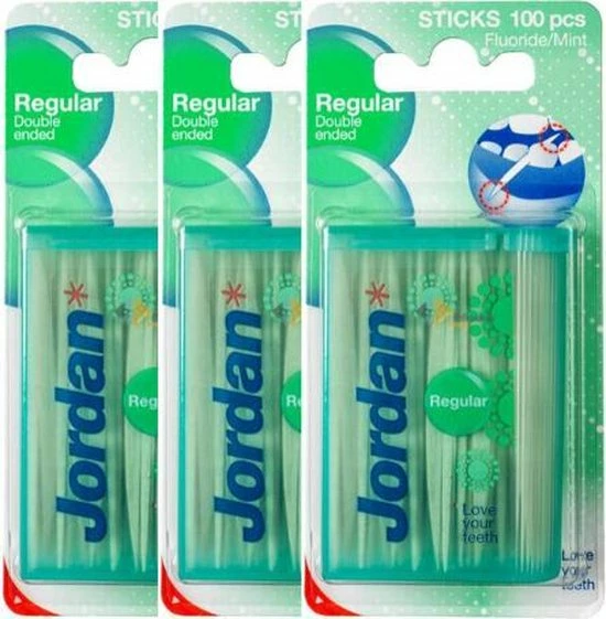 Jordan Tandenstokers Double Ended Regular 3x 100 Stuks - Voordeelverpakking 3 Jordan Tandenstokers Double Ended Regular 3x 100 Stuks - Voordeelverpakking - Afbeelding 3
