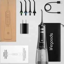 LifeGoods Waterflosser - Elektrisch - 3 Standen - 4 Opzetstukjes - 300 Ml Tank - Zwart 18 LifeGoods Waterflosser - Elektrisch - 3 Standen - 4 Opzetstukjes - 300 Ml Tank - Zwart -Oral B SHOP 550x563