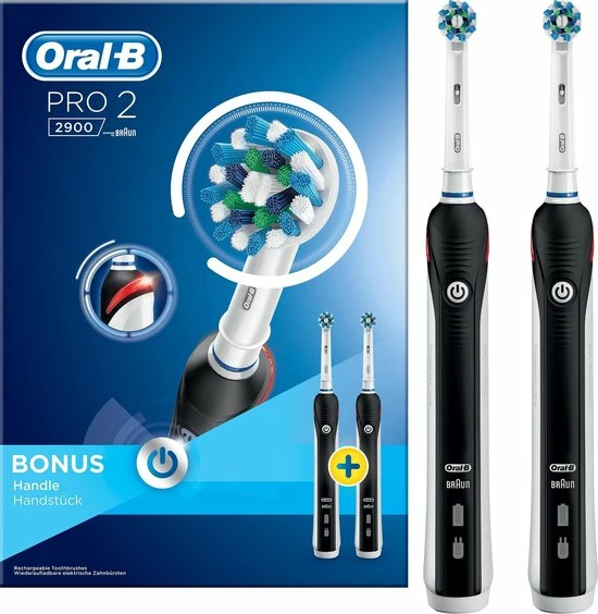 Oral B Oral_B Pro 2 - 2900 - Duoverpakking Elektrische Tandenborstel - Zwart 27 Oral B Oral_B Pro 2 - 2900 - Duoverpakking Elektrische Tandenborstel - Zwart - Afbeelding 27
