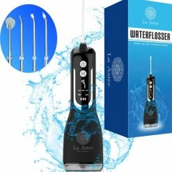 La Aster? Waterflosser ? Tandsteen Verwijderaar ? LED ? Flosapparaten ? Mondspoeling, Monddouche - Mondhygi?ne & Tandverzorging - Zwart
