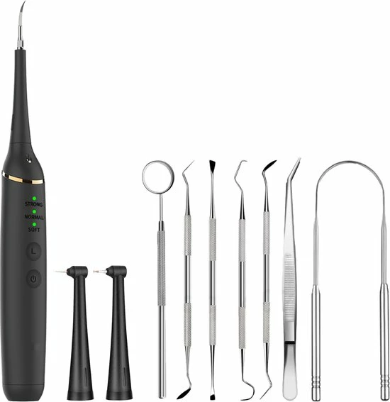 ExCorn Elektrische Tandsteen Verwijderaar - Elektrisch Tandplak Verwijderen - Inclusief Tandartssetje - Tanden Polijsten 1 ExCorn Elektrische Tandsteen Verwijderaar - Elektrisch Tandplak Verwijderen - Inclusief Tandartssetje - Tanden Polijsten