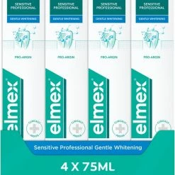 Elmex Sensitive Professional Gentle Whitening Tandpasta 4 X 75ml - Voor Gevoelige Tanden - Voordeelverpakking