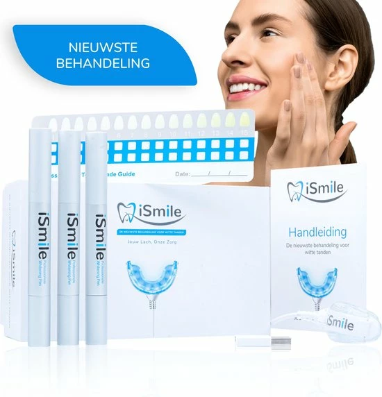 ISmile Professionele Tandenbleekset - Veilig Tanden Bleken - Zonder Peroxide - Witte Tanden - Teeth Whitening 1 ISmile Professionele Tandenbleekset - Veilig Tanden Bleken - Zonder Peroxide - Witte Tanden - Teeth Whitening
