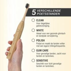 Bambrush Electrische Tandenborstel ? Duurzame Elektrische Tandenborstel - Sonisch Poetsen - Bamboe Opzetborstels - Milieuvriendelijk - 30 Seconden Timer - Complete Set In Luxe Geschenkverpakking -Oral B SHOP 550x573 7