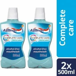 Aquafresh Complete Care Fresh Mint Mondwater Voor Frisse Adem - 2 X 500ml
