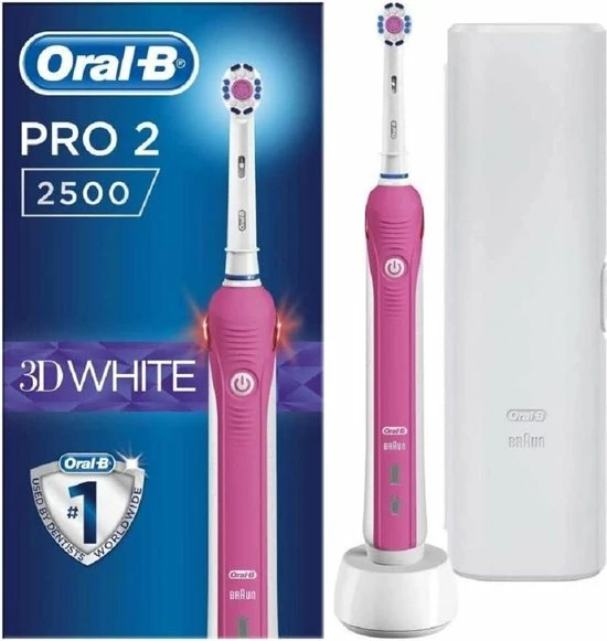 Oral B Oral-B PRO 2500 3D - Elektrische Tandenborstel - Roze 15 Oral B Oral-B PRO 2500 3D - Elektrische Tandenborstel - Roze - Afbeelding 15
