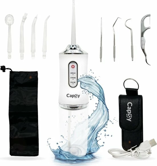 Capsy? Waterflosser Complete Set - Draadloos Flosapparaat - Elektrische Monddouche 1 Capsy? Waterflosser Complete Set - Draadloos Flosapparaat - Elektrische Monddouche