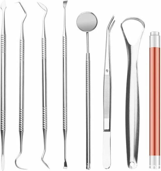 Qy Tandarts Set Voor Het Verwijderen Van Tandsteen En Verzorgen Van Het Gebit ? 8 Delig In Luxe Opbergetui 6 Qy Tandarts Set Voor Het Verwijderen Van Tandsteen En Verzorgen Van Het Gebit ? 8 Delig In Luxe Opbergetui - Afbeelding 6