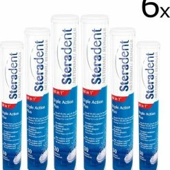 Steradent Kunstgebit Reiniger Triple Action Plus - 6 X 30 Stuks - Grootverpakking