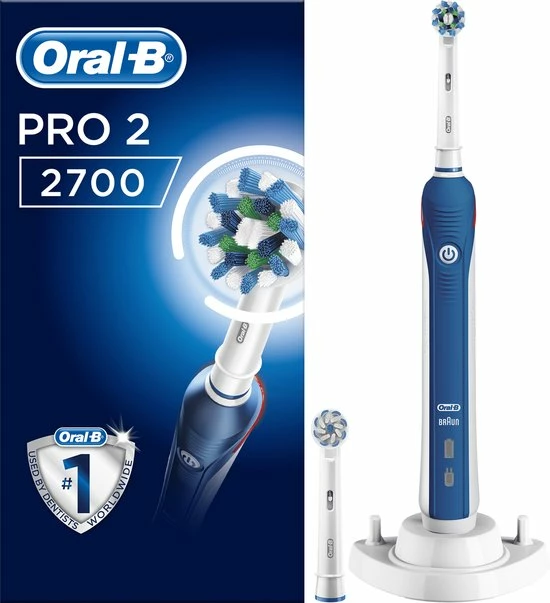 Oral B Oral-B Pro 2 2700 CrossAction - Elektrische Tandenborstel - Blauw, Wit 10 Oral B Oral-B Pro 2 2700 CrossAction - Elektrische Tandenborstel - Blauw, Wit - Afbeelding 10